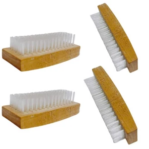 Nylon Bristle Utility Cleaning Wooden Hand Brush for Indoor and Outdoor 4 Pcs - Picture 1 of 10