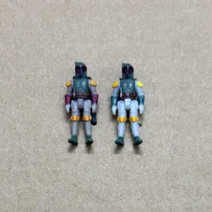 2x Star Wars Micro Galaxy Squadron Boba Fett Mandalorian Mini Figures Toy Rare - Picture 1 of 2