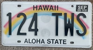 Hawaii Original Authentic Rainbow gebraucht Retro LKW Nummernschild #124 TWS - Bild 1 von 1