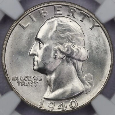 1940-S/S DDO 25c VP-001 Washington Quarter - NGC MS 65 - Imagem 1 de 4