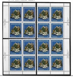 pk02332:Stamps-Canada #974 Christmas 35 cent Plate Block Set-MNH - Picture 1 of 1