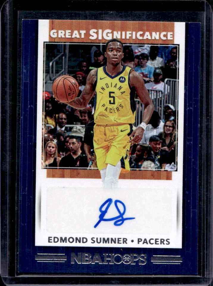 2019-20 NBA Hoops Edmond Sumner Great SIGnificance Auto Autograph #GS-ESM Pacers