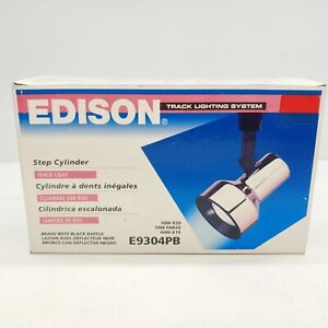 Vintage Edison Track Lighting System Step Cylinder Brass Black Baffle E9304PB