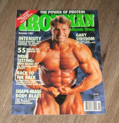 IRON MAN bodybuilding magazn October 1991 Gary Strydom DORIAN YATES Mike Mentzer - Image 1 of 2
