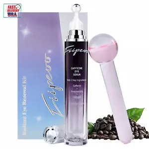 Eye Serum for Dark Circles and Puffiness, Caffeine Eye Serum Infused Collagen an - Picture 1 of 12