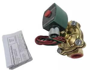 ASCO 8210G003 Solenoid Valve Red-Hat 125PSI 3/4" Thread Shutoff Valve 24Vdc NEW - Picture 1 of 9