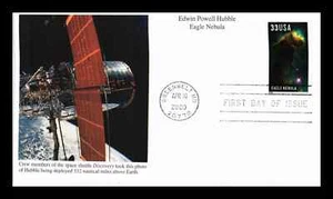 ASTRONOMY HUBBLE TELESCOPE EAGLE  NEBULA 2000 MYSTIC CACHET FDC VF UNADDR - Picture 1 of 2