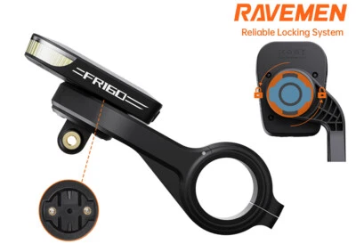 Faro proiettore anteriore bici RAVEMEN per attacco Garmin FR160/FR300 ricaricabile