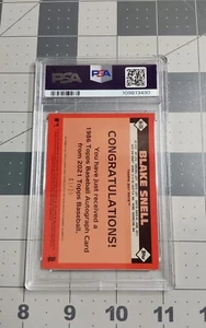 2022 Topps Gallery Baseball #VABS Blake Snell Orange 22/25 Autograph PSA 9 - Picture 1 of 2