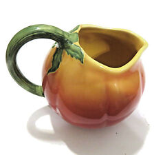 Tomato Shape Porcelain Pitcher 6x6x9" by The General Store New