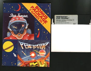 Star Trooper and Penetrator - 2 juegos en 1 para Commodore 64 caja y disco Spinnaker - Imagen 1 de 6