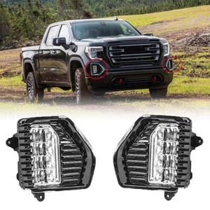 Par de luces antiniebla LED completas para GMC Sierra 1500 Denali 2019-2022 doble cabina con cableado - Imagen 1 de 12