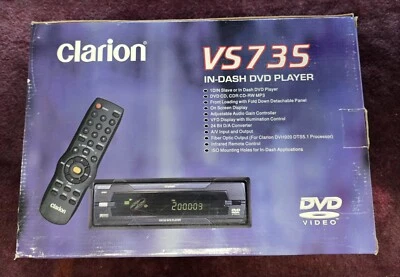 Clarion VS735 IN-DASH DVD Player * NEW IN OEM BOX WITH ALL ACCESSORIES * - Image 1 of 4