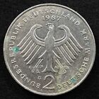 West Germany 2 Mark 1987G, Coin, Filled Die Error, Inv#F055