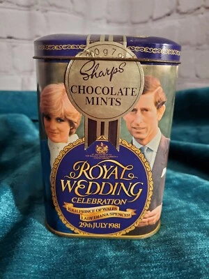 Royal Wedding Celebration Sharps Chocolat Tin 1981 Diana Spencer Prince of Wales - Image 1 of 4