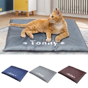 Pet Dog Bed Personalised with Name Waterproof Mat Mattress Pad Cushion for Crate - Picture 1 of 15