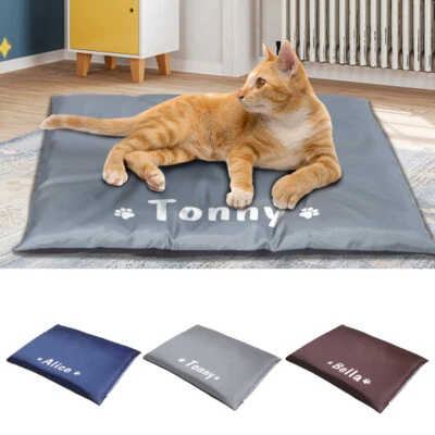 Pet Dog Bed Personalised with Name Waterproof Mat Mattress Pad Cushion for Crate - Image 1 of 4