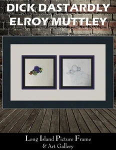 Dick Dastardly Muttley Elroy Hand Painted Animation Production Cel Cust Framed - Picture 1 of 4