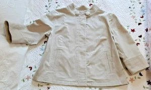Talbots Stretch Jacket Sz L Beige Khaki 3/4 Length Sleeve - Picture 1 of 12