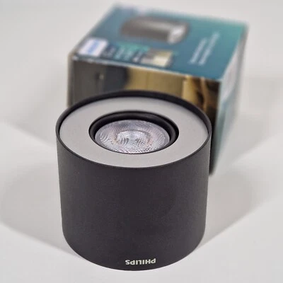 Philips Lighting Phase Aufbauleuchte LED fest eingebaut 4.5W Warmweiß Schwarz - Bild 1 von 4