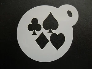 Stencil disegno carte da gioco 60 mm torta, biscotto, artigianato e pittura viso - Foto 1 di 1
