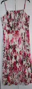 KAY UNGER NY BEAUTIFUL FLORAL PLEATED LINED DRESS SPECIAL OCCASION SIZE 10 - Picture 1 of 6