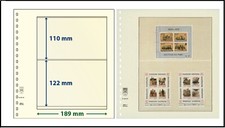 10 LINDNER 802207 T-Blank Sheets 2 Pockets 110 / 122x189mm