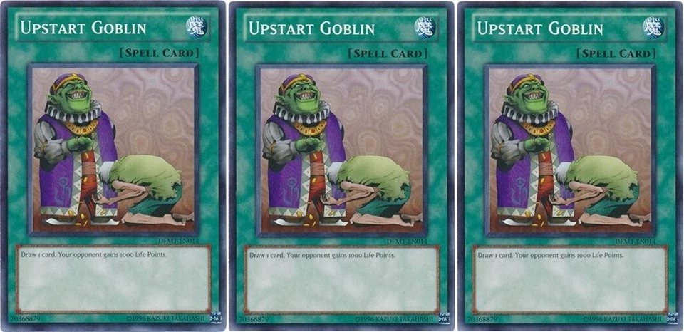 *** 3X UPSTART GOBLIN 3X ***  PLAYSET MINT CONDITION DEM1-EN014 YUGIOH! - Image 1 of 1