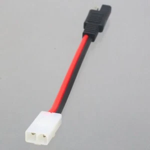 SAE Flat Plug GPS 2pin DC Power Supply Charger to Tamiya Male 16awg wire 15cm - Picture 1 of 5