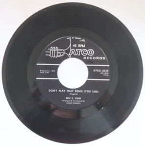 Ben E. King DON'T PLAY THAT SONG HERMIT 45 RPM ATCO 7" Record Canada V2 - Picture 1 of 7