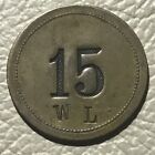 Wertmarke 15 Pfennig Mit Gegenstempel  W L 