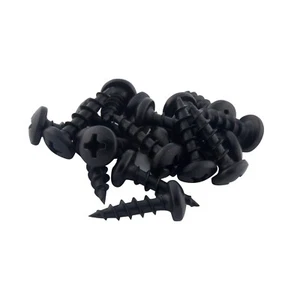 Confezione 100 Viti Testa Padella #8 x 5/8" Filo Grosso Profondo Legno Fosfato Nero MDF - Foto 1 di 1