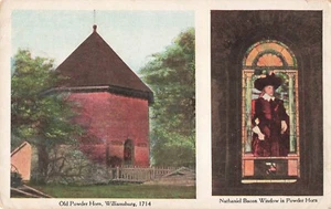 Williamsburg, Virginia Postkarte altes Pulverhorn Speckfenster K4 - Bild 1 von 2