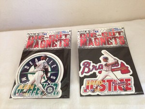 Ken Griffey and  David Justice MLB Die-Cut Magnest – Pro Magnets