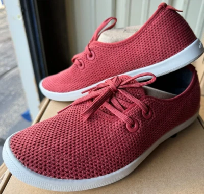 NEW ALLBIRDS TREE SKIPPER LYCHEE BOAT SHOES WALKING LACES RED MENS SIZE 9 - Image 1 of 4