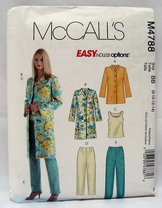 McCall's Petite UnLined Jacket,Top & Pants In 2 Lenghts Size:BB 8-10-2 Pat#M4788 - Picture 1 of 2