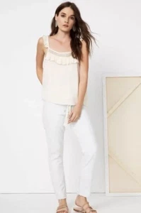 NEW TULAROSA Sparrow Ruffle Tank Top Creme Ivory Size XSmall NWT $120 - Picture 1 of 8