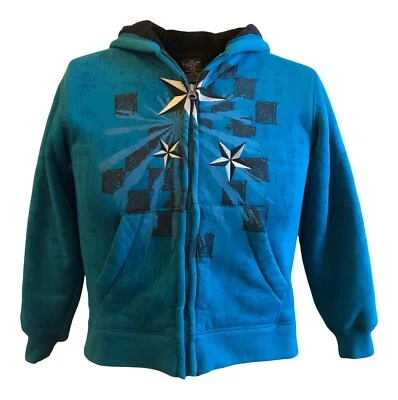 Chaqueta polar Faded Glory para niños pequeña verde azulado/negro (6-7) Foto 1 de 4