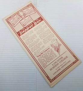 1927 Placement Brocure Lancaster PA Business College a Few Shakes of Pepper Box - Picture 1 of 2
