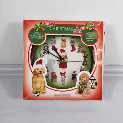 Keith Kimberlin Puppy Christmas Carol Clock 12 Carols per Hour NEW - Image 1 of 4