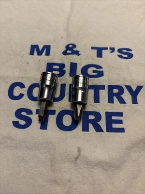 Snap-on Tools USA 3/8" Drive Flat Tip & Phillips Driver Sockets F42E FP41B - Image 1 of 4