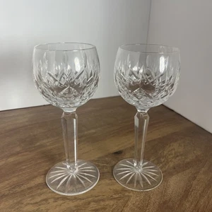 Waterford Crystal - Rosslare Pattern - 2 Wine Hock Goblets Glasses - 7½ inches - Picture 1 of 4