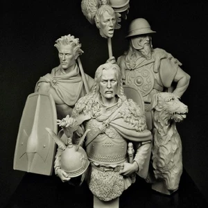 1/12 BUST Resin Model Kit Gaulish Celtic Warriors Barbarians Unpainted - Picture 1 of 6
