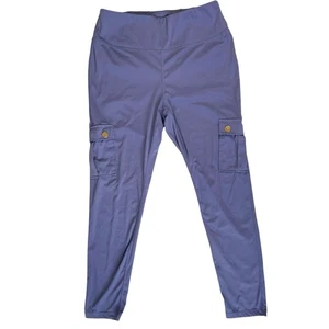 Athleisure Utility Cargo Leggings Women Med Thigh Pockets Walking Hiking Pants - Picture 1 of 11