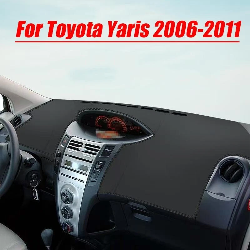 Alfombrilla protectora de cuero para tablero de instrumentos de auto para Toyota Yaris 2006-2011 Foto 1 de 1