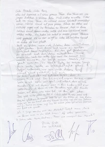 Voxxclub Brief an die Fans mit Autogrammen - Bild 1 von 1