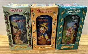 VTG Burger King Collector Series Glasses 1994 - Jungle Book/Pinocchio/Snow White - Picture 1 of 9