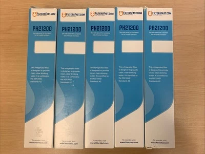 Set Of  5 Filters Fast Replacement Water Refrigerator Filters PH21200 NEW SEALED - Image 1 of 4