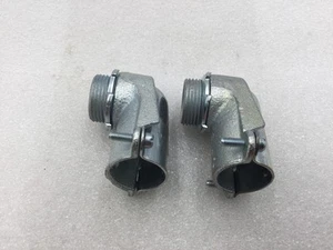 Conector de 90 grados de conducto flexible Crouse-Hinds 3/4" - Lote de 2 - Imagen 1 de 8