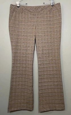 Pantalones de vestir Y2K Mossimo tiro bajo talla 16 marrón Glen a cuadros Academia Foto 1 de 4